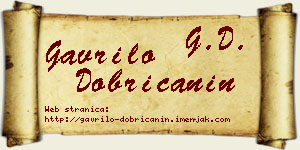 Gavrilo Dobričanin vizit kartica